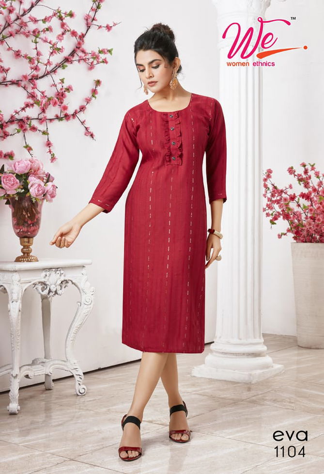 Eva By We 1101 To 1106 Designer Kurtis Catalog
